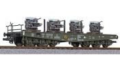 LILIPUT 235742 6-axle transport wagon, SSyms, Bundeswehr, Ep.IV, loaded