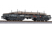 LILIPUT 235795 Coil transporter, Sahmms 711, steel plate load, DB AG, Ep.V, black, weathered