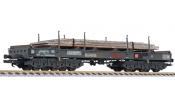 LILIPUT 235795 Coil transporter, Sahmms 711, steel plate load, DB AG, Ep.V, black, weathered