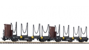 LILIPUT 240128 2-tlg. Set Holztransportwg., Jblm, Stahlrungen, ohne Bordwand, ÖBB, Ep.III LILIPUT 240128 2-tlg. Set Holztransportwg., Jblm, Stahlrungen, ohne Bordwand, ÖBB, Ep.III