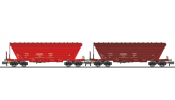 LILIPUT 260223 2-piece set, grain transport wagon, Uagpps, Bulgaria, red, Ep.V-VI