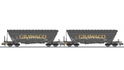 LILIPUT 260224 2-piece set, grain transport wagon, Uagpps, GRAWACO, Netherlands, Ep.VI