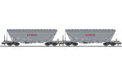 LILIPUT 260229 2-piece set, grain transport wagon, Uagpps, NACCO, Germany, Ep.VI