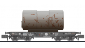LILIPUT 265245 4-axle Heavy goods wagon, SSy 55, USATC, loading tank, Ep.III