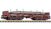 LILIPUT 265794 Coil transporter, Sahmms 711, steel plate load, DB AG, Ep.V, brown, weathered