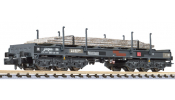 LILIPUT 265795 Coil transporter, Sahmms 711, steel plate load, DB AG, Ep.V, black, weathered