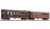 LILIPUT 340507 2-unit set, 4-axle coach, B4ip/s 30 und 31, brown, ZB, Ep.III