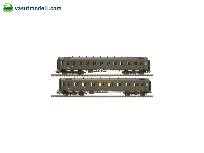 Liliput 350006 I+II - Lot De 2 Voitures Voyageurs 1re, 2e Et 3e Classe - Époque III SNCF - Échelle HO - Occasion Comme Neuf (sans Boîte)