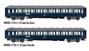 LS Models MW1005-1 2er Set Schlafwagen CIWL, Ep.III, Le Train Bleu, Innenbel.