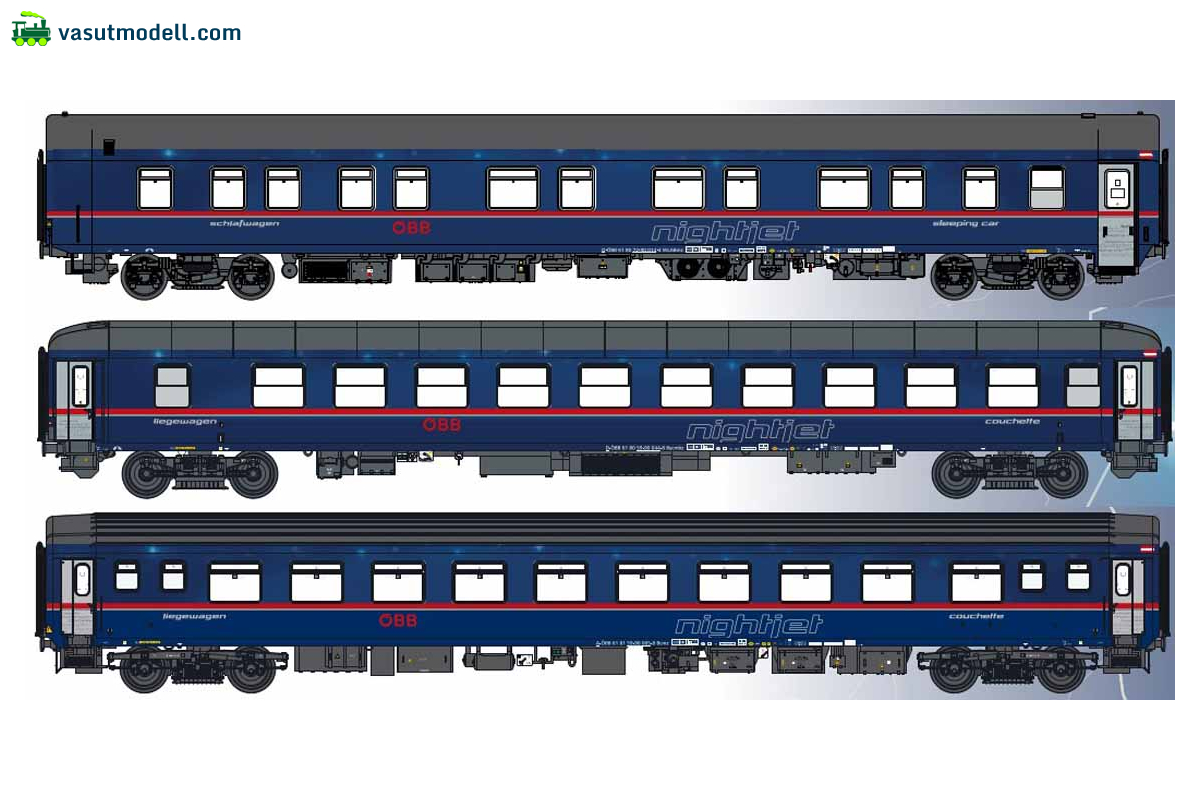 Ls Models Mw1811 2 Szemelykocsi 3 Db Nightjet Nj 470 Hamburg Zurich Obb Vi Vasutmodell Com