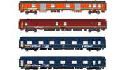 LS Models MW2002 4er Set Personenwagen SNCB / Railtour, Ep. IV, INT 1439/1440