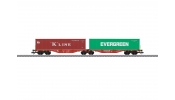 Märklin 47800 Dupla konténerszállító kocsi, Sggrss 80, Railion DB, VI (6×700580) Märklin 47800 Dupla konténerszállító kocsi, Sggrss 80, Railion DB, VI (6×700580)