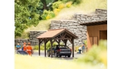 NOCH 14355 Laser-Cut építőkészlet: Fedett autóbeálló (Carport)