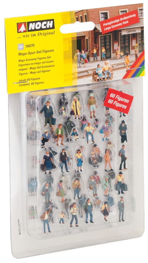 Noch Méga-set De 60 Figurines Assises Peintes à La Main – Sans Jambes, Pour Modélisme