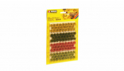 NOCH 07011 Grasbüschel XL blühend, rot, gelb, hell- und dunkelgrün, 104 Stück, 9 mm