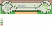 NOCH 80350 Heidelberg félkész terepasztal - sarok modul (100× 100 cm)