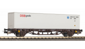 PIKO 27720 Containertragwg. Lgjs DSB  V, beladen mit 40`Container DSB