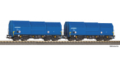 PIKO 28307 2er Set Teleskophaubenwagen VTG VI