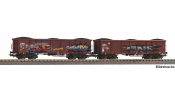 PIKO 28338 2er Set Eaos DB AG Graffiti VI Ladung Kohle