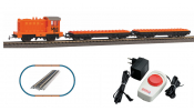 PIKO 57143 Analóg kezdőkészlet: Dízelmozdony + építőkockás teherkocsik RC (ágyazatos A-Geis sínekkel)