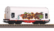 PIKO 58982 Schiebeplanenwg. Rail Cargo Austria VI mit Graffiti