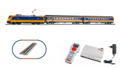 PIKO 59016 Digitális kezdőkészlet: NS Personenzug BR 185 NS Intercity mit 2 wg. VI (SmartControl WLAN vezérlővel, ágyazatos sínnel)