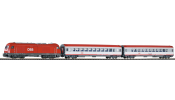PIKO 59017 Digitális kezdőkészlet: ÖBB Personenzug Rh 2016 mit 2 wg. VI (SmartControl WLAN vezérlővel, ágyazatos sínnel)