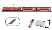 PIKO 59102 Digitális kezdőkészlet: DB AG BR 146 mit 2 Dosto A-Gleis & B VI (SmartControl WLAN vezérlővel, ágyazatos sínnel)
