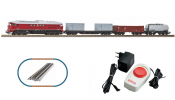 PIKO 97935 Analóg kezdőkészlet: CSD Güterzug BR 130 + 3 Wg. (ágyazatos A-Geis sínekkel)