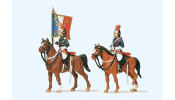 PREISER 10460 Francia Köztársasági Gárda lovasai zászlóval
