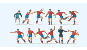 PREISER 10760 Fussballmannschaft.Rote Triko