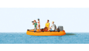 PREISER 10764 Familie im Schlauchboot