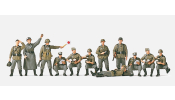 PREISER 16501 Német gyalogság, pihenőben, Wemacht (1939-45) (festetlen)