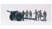 PREISER 16514 Német 105mm-es tábori ágyú és személyzet, Wehrmacht (festetlen) PREISER 16514 Német 105mm-es tábori ágyú és személyzet, Wehrmacht (festetlen)
