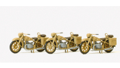 PREISER 16572 BMW R12 német motorkerékpárok (3 db), Wehrmacht (festetlen) PREISER 16572 BMW R12 német motorkerékpárok (3 db), Wehrmacht (festetlen)
