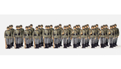 PREISER 16573 Német katonák díszegyenruhában, Wehrmacht (1939-45) (festetlen)
