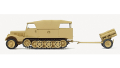 PREISER 16583 Német féllánctalpas teherautó (SdKfz.11), Nebelwerfer, Wehrmacht (festetlen)