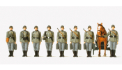 PREISER 16585 Német aknavetős katonák, sorban, Wehrmacht (1939-45) (festetlen)