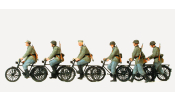 PREISER 16596 Német kerékpáros katonák, Wehrmacht (1939-45) (festetlen)