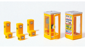 PREISER 17213 Postaládák és telefonfülkék