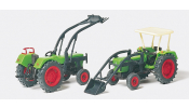 PREISER 17922 Deutz D6206 traktor BAAS homlokrakodóval