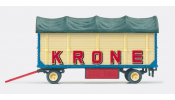PREISER 21023 Nyitott pótkocsi, ponyvával, Zirkus Krone