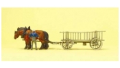 PREISER 30416 Leiterwagen. Bauer, 2 Pferde PREISER 30416 Leiterwagen. Bauer, 2 Pferde