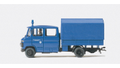PREISER 37007 Mercedes-Benz 508D ponyvás duplafülkés teherautó, THW