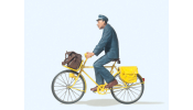 PREISER 45073 Postbote auf Fahrrad Fr.