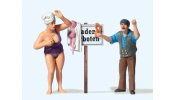 PREISER 45128 LGB Baden verboten 2 Figuren
