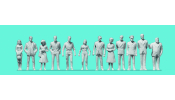 PREISER 68293 Passanten. 12 unbemalte Miniaturfiguren. Bausatz