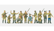 PREISER 72522 1:72 Gyalogos katonák (Infanteristen UdSSR) Festetlen