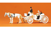 PREISER 75151 Esküvői hintó lovakkal és figurákkal, nyitott