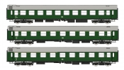 Rivarossi 4235 3-unit set, period III, contains 1st class & 1st/2nd class-coach + sleeperette-coach, period III Rivarossi 4235 3-unit set, period III, contains 1st class & 1st/2nd class-coach + sleeperette-coach, period III